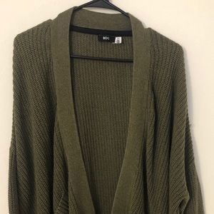 Forest Green Knit Cardigan